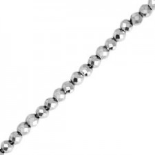 Hematite Perlen Facett 2mm Silver